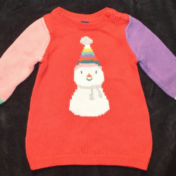 Baby Gap NWT Cutie Romper Snowman Dress Moccasin Headband 4 Piece Lot 3-6 Months - Picture 3 of 5
